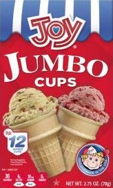 Wafer Cone Cup Jumbo Retail Pack 12/12