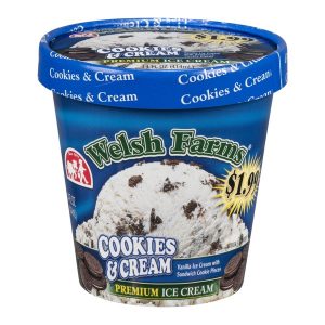 Welsh Farms 14oz Cookie Cream 8 Ct