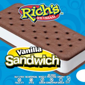Rich’s LF 3oz Ice Cream Sandwich 24 Ct